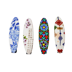 한국 전통 집게핀 나비 매듭 문양 헤어핀 한복 머리 장식 외국인 여성 선물, 3.훈민정음매화, 포장없음