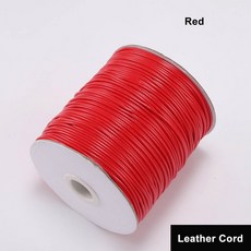 1/1.5mm 칠 로프 실 끈 왁스 코드 용품 보석 꼬임 만들기 면 10m 가죽 팔찌 구슬 2mm 마크라메 공예, 1개, 01 red