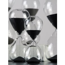 홍차모래시계 3분 5분 심플 감성 블랙화이트 인테리어 타이머, 블랙 3분