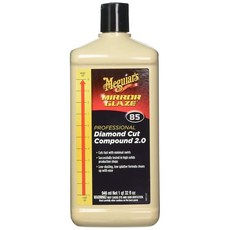 메구아르 프로페셔널 다이아몬드 컷 컴파운드 2.0 M8532 전문가용 흠집 얼룩 물자국 등 심한 결함 제거에 적합하며 광택과 광채 복원 32온스, 메구아르 프로페셔널 다이아몬드 컷 컴파운드 2.0 M8