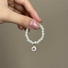 팝마트 4세대 미니 라부부 내마음속 비밀번호 시리즈 알파벳 펄 목걸이 26 글자 진주 인형 액세서리, 4세대 미니 라부 천에 적합합니다, O 레터 펄 목걸이
