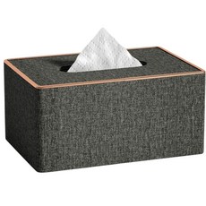 台灣現貨 皮革面紙盒 衛生紙盒 紙巾盒 大小款 居家生活收納, 亞麻灰-小