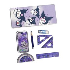 역할놀이 미니 문구함 모델 인형 액세서리 필통 지우개 자 펜, 1개, 쿠로미