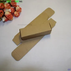 쿠쿠스토어 3x3cm x 4 ~ 화이트 블랙 크래프트 종이 상자 DIY 립스틱 향수 에센셜 오일 병 포장 밸브 100, 03 Brown Color, 10 3 x 3 x 10