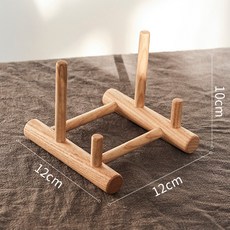 實木盤子架 復古新中式禪意茶餅架託 收納展示架, 【白蠟木】北美FAS級, 1個