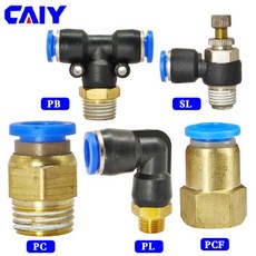 12mm PB PL 공기 커넥터 황동 10 파이프라인 호스 공압 나사 PCF PC SL, [01] PC, 803 (8mm3l8)