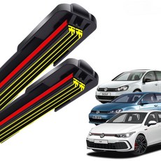 1+1 폭스바겐 골프 6세대 7세대 8세대 전차종 순정 호환형 초밀착 와이퍼 윈도우 브러쉬 와이퍼블레이드, T2-골프MK8(19-현재)-650+450/B2