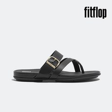 [핏플랍(슈즈)] [공식] 핏플랍 그라시에 레더 스트레피 쪼리 BLACK