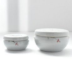 국내산도자기 뚜껑찬통 뚜껑찬기, 소, 1개