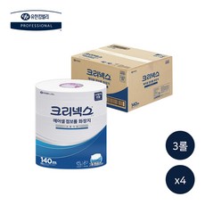 크리넥스 [크리넥스] 물에 잘 녹는 에어셀 점보롤 140m 화장지 1박스 업소용 휴지 4537661, 12개, 12개입