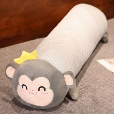 임산부용 롱 바디필로우 다리쿠션 원형 베개 침대용, 약 1.2m, 몽키 B