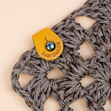 (B413) 솔트레지 땅콩 가죽 라벨, 1개