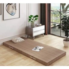 접이식 매트리스 3단 폴딩 매트 침대형 두꺼운 바닥매트 공간절약형 숙면매트, 브라운(5cm)