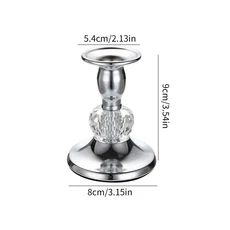 크리스탈 로맨틱 촛불 저녁 식사 홈 장식 캔들 홀더 웨딩 액세서리 Candelabro 용 촛대, 01) Silver trumpet