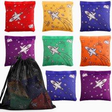 들을 위한 IJRPLM 16팩 빈백 - 콘홀 던지기용 작은 컬러풀 미니백 가족 성인을 야외 마당 게임 6가지 색상