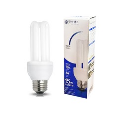 장수램프 x 장수램프 삼파장 EL 형광램프 15W 주광색 E26 전구 형광등, 상세페이지 참조, 3개