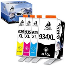 DOUBLE D HP Officejet Pro 6830 6230 6835 6835 6812 6815 6820 6220 6800 용 934 및 935 잉크 카트리지 호환 교체 (