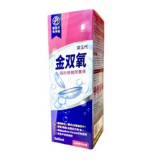 【金双氧】純氧沖洗式隱形眼鏡保養液(第五代)溫和清潔 不含防腐劑 適用軟性隱形眼鏡, 1個, 金雙氧第五代 360ml