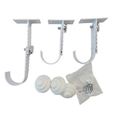 커블 커튼봉 조절브라켓, 1개, 알루미늄 화이트 35mm