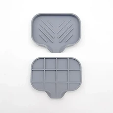 실리콘 스펀지 거치대 비누 싱크대 배수구 걸이식 물 접시 주방 용품 보관 욕실, 01 GREY-S