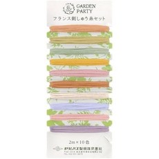 일본 직배송 올림푸스 GP-C15 황동 자수 실 세트 가든 파티 디자인 프랑스 각 6.6피트 x 10가지 색상, 1)GP-C13