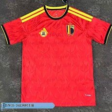 25-26泰版比利時主場球衣 最新賽季球迷版足球服 運動服 俱樂部國家隊, 主場,L