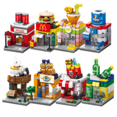 [나노킹-감성블럭] 미니어쳐 스토어 나노블럭 DN099, 8개, 미니어쳐 상점