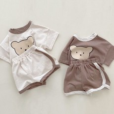 앙디 남아 여아 2종세트 상하복 빅베어 OC092