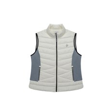 LOUIS CASTEL 女式混色針織配色標誌印花拉鍊鴨背心_3LCJV943W