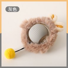 新款耐咬自動逗貓球 逗狗球 貓咪玩具 自嗨解悶神器 帶繩 用品 跳跳球laiwc, F毛絨逗貓球【灰色】, 1個