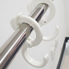 2P 플라스틱 S자 고리 에스자 9자 후크 S고리 걸이, 1개, 화이트