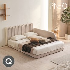 프네오 쉬고01 패브릭 저상형 패밀리침대 매트리스포함 Q +가드1 YS22229, R_오트밀베이지_22229