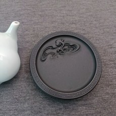 拾光優選好物 硯清倉硯臺小迷你9x9x1.8 0.3 便攜原石研磨便攜式防漏書法, 1個, 祥瑞如意