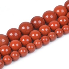 Blue Aventurine 6mm 원석 라운드 루즈 스트랜드 비즈 DIY 목걸이 팔찌 주얼리 제작용 38.1cm(15인치), 8mm, 레드 재스퍼