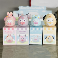 산리오 캐릭터즈 애니멀 코스튬 오뚝이 피규어 인형 미니 소품 데스크테리어 선물 굿즈, 쿠로미, 1개