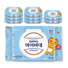 마이비데 클린케어 화장실용 물티슈 캡형 40매x9팩, 9개, 40매, 55g