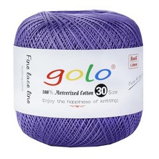 Golo 크로셰 실 크로셰 실 핸드 니트 태팅 실 201, 279-브라이트 퍼플