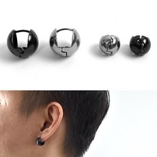 男生耳環 鋼製立體圓球耳針 ND842