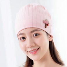 夏冬母嬰用品坐月子帽卡通造型包頭柔軟精梳棉產婦帽透氣四季通用