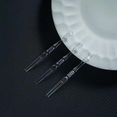 水果叉 獨立包裝 塑料叉子, 竹節叉透明簡裝400支, 1個