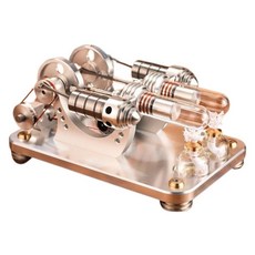 가열냉각반복 2개 실린더 스털링엔진 과학캠프 체험키트 실험기구, 1세트