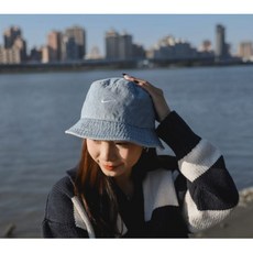 나이키 공용 남자 여자 여행 여름 에이펙스 데님 버킷 얼굴작아보이는 버킷햇 벙어리모자 사파
