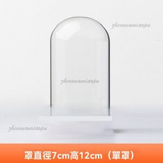 手辦裝飾底座 永生花玻璃罩展示盒 DIY手辦裝飾桌面擺件 透明防塵罩工藝品 模型玻璃罩 模型展示盒, 1個