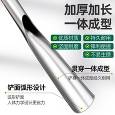 園藝剷子 鐵鍬神器, 1個, 斜切設計加長不銹鋼圓剷入土輕鬆90倍,今日特階00：59：59卽將結束