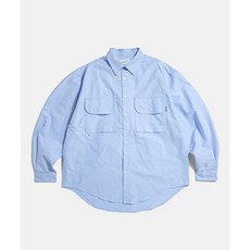 에스피오나지 ESPIONAGE Double Pocket Oxford Shirt Blue