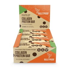 BULLETPROOF 膠原蛋白巧克力豆餅乾蛋白棒, 12條, 45g