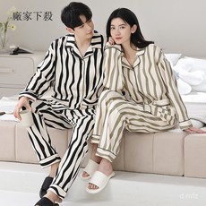 睡衣情侶春秋款純棉長袖長褲2025新款男士春秋季休閒可外穿家居服