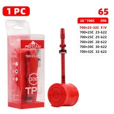 MOTSUV 로드 바이크 TPU 이너 튜브 700×23-32C 알루미늄 합금 45/65/85mm 프레스타 밸브 초경량 사이클링, 01 프레스타 밸브, 02 65mm