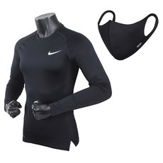 NIKE Pro機能長袖上衣+時尚口罩