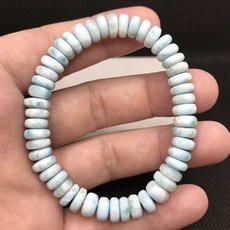 海紋石 盤珠 8.5mm 拉利瑪 算盤珠 扁珠 車輪珠, 1個